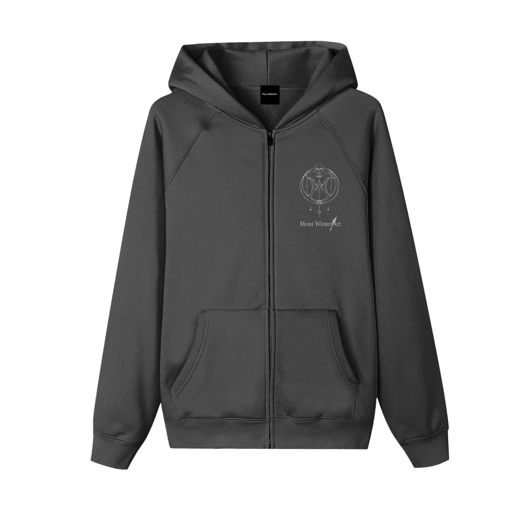 Essential Zip-up Fleece Hoodie Magic Skull