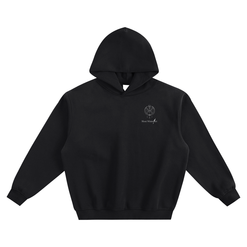 Fleeced Boxy Hoodie Scull Lover