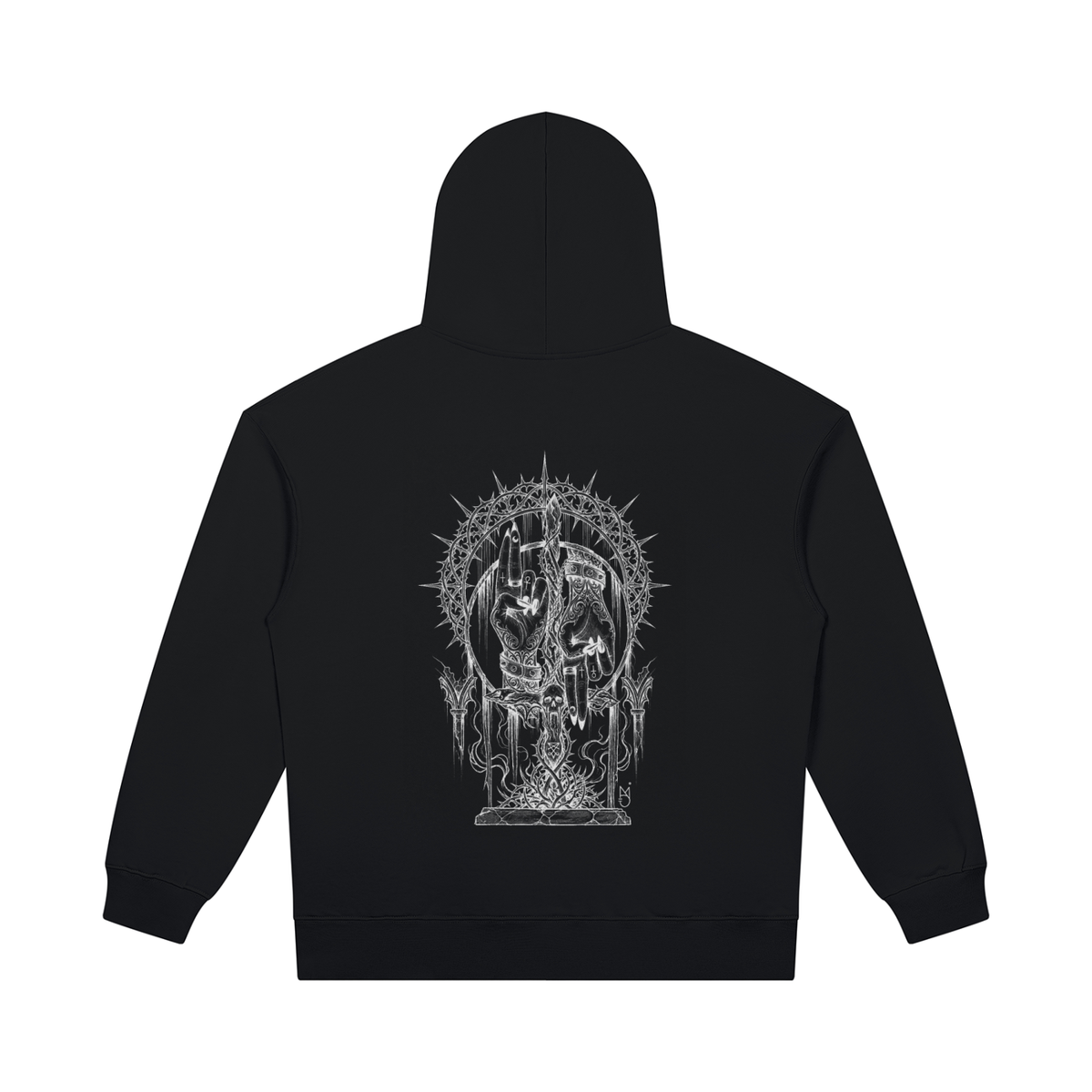 Unisex Heavyweight Pullover Hoodie Devils Hand New Design