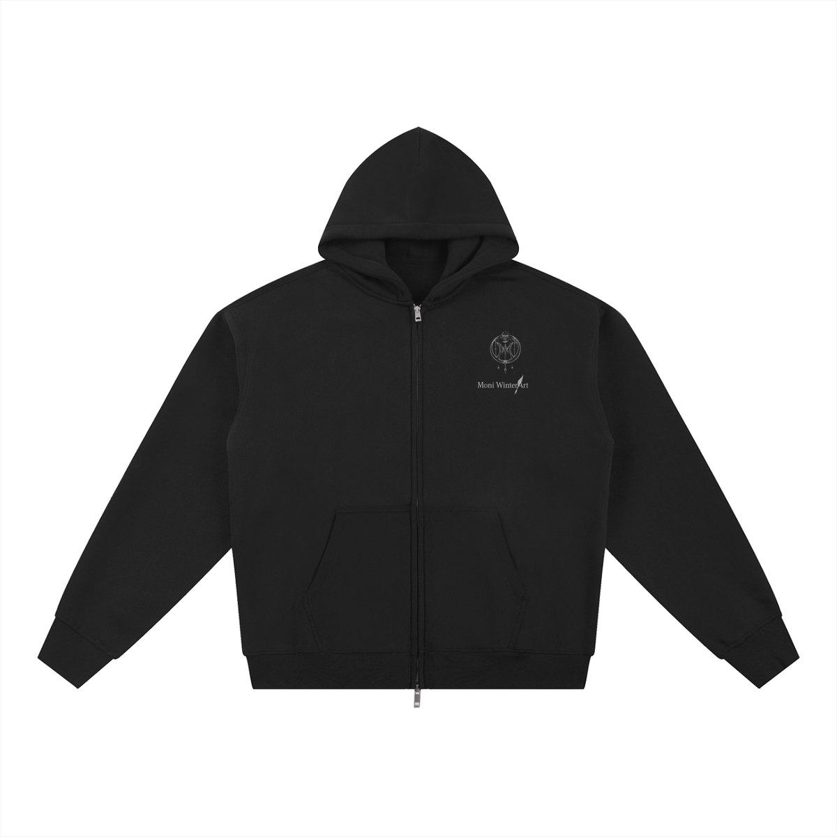 Essential Fleece Zip-Through Hoodie Devils Hand New Design