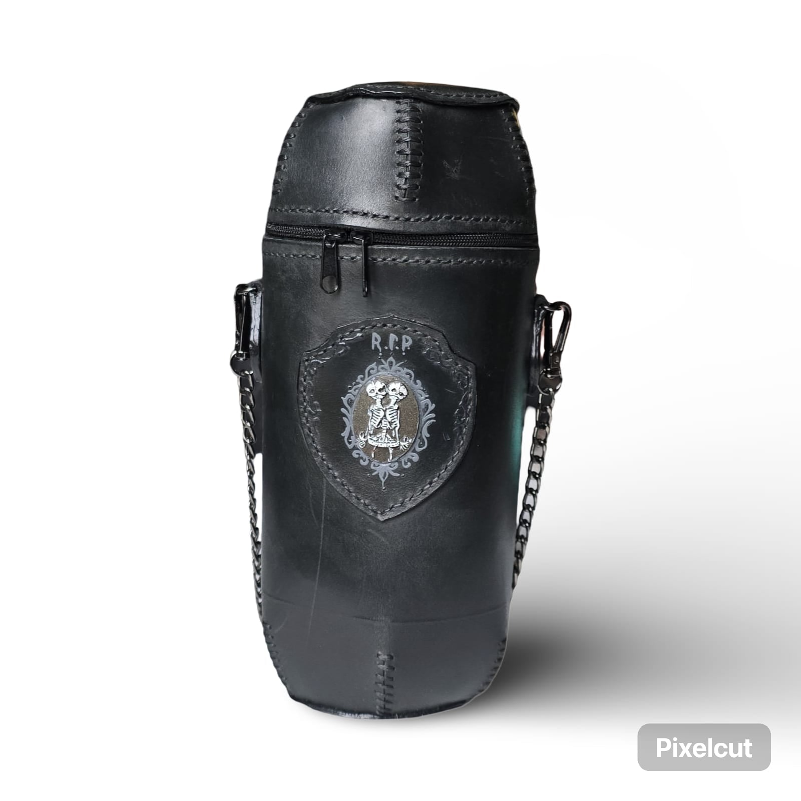 Handgefertigte Ledertasche Urnenform